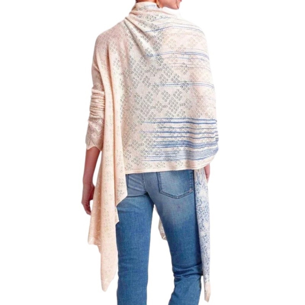 Anthropologie Delft Sweater Wrap Small / Medium ART TO WEAR Artisanal NWT - Picture 8 of 14